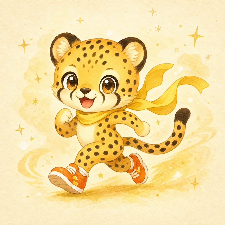 チーターのどうぶつ占いイラスト