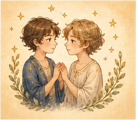 双子座の双子イラスト
